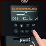 Krups Arabica Latte Quattro Force Αυτόματη Μηχανή Espresso 1450W Πίεσης 15bar για Cappuccino με Μύλο Άλεσης Γκρι EA819E - Image 11