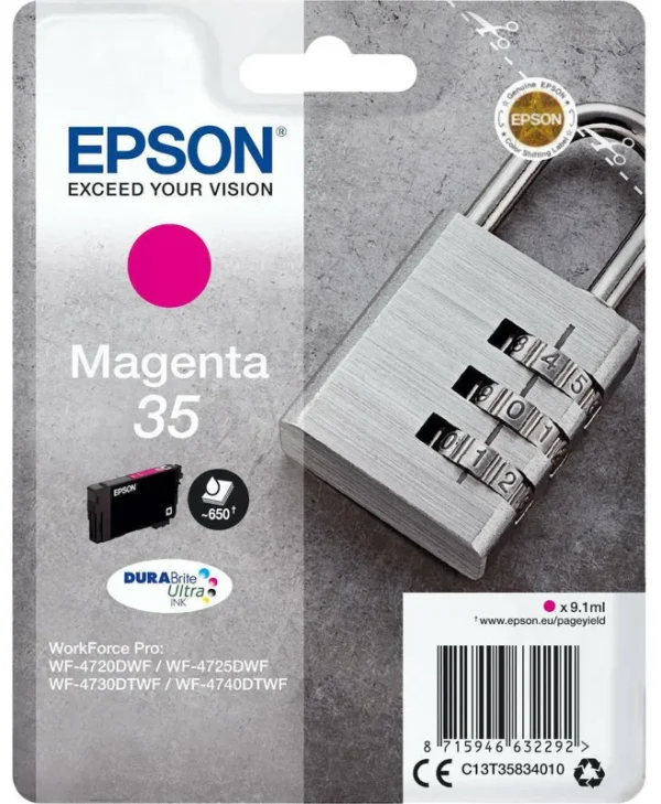Epson 35 Γνήσιο Μελάνι Εκτυπωτή InkJet Ματζέντα (C13T35834010)