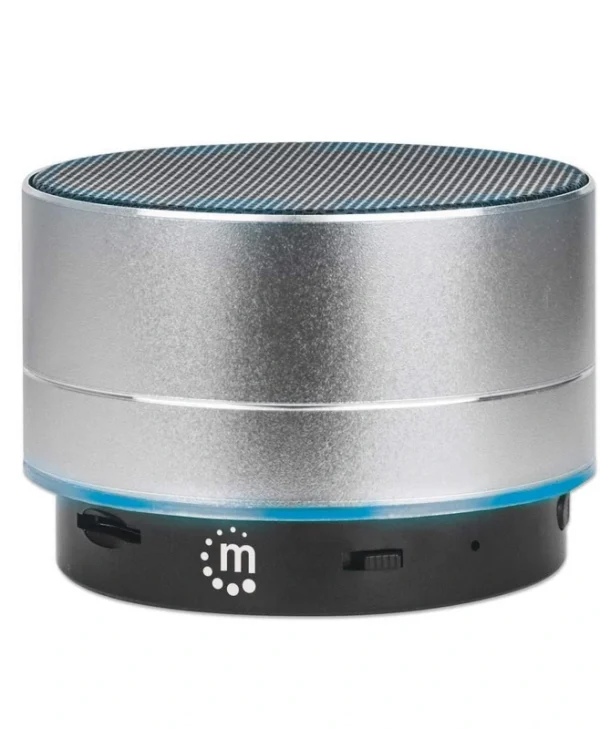 Manhattan Metallic Led Ηχείο Bluetooth 3W με Διάρκεια Μπαταρίας έως 5 ώρες Ασημί 165327