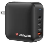 Verbatim Φορτιστής Χωρίς Καλώδιο GaN με Θύρα USB-A και 3 Θύρες USB-C 165W Power Delivery Μαύρος (Mini) 32216 - Image 2