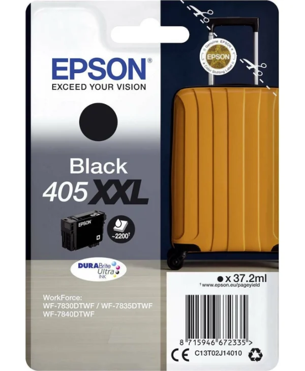 Epson 405XXL Γνήσιο Μελάνι Εκτυπωτή InkJet Μαύρο (C13T02J14010)