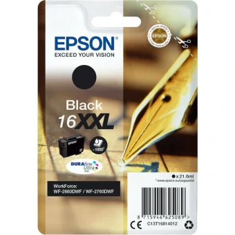 Epson 16XXL Γνήσιο Μελάνι Εκτυπωτή InkJet Μαύρο (C13T16814010 C13T16814012)