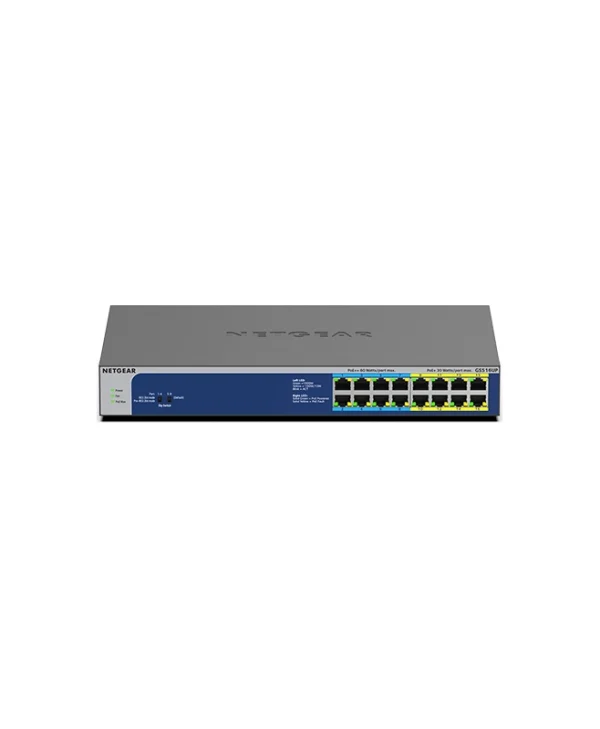 NetGear GS516UP Unmanaged L2 PoE+ Switch με 16 Θύρες Gigabit (1Gbps) Ethernet GS516UP-100EUS