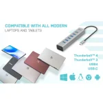 i-tec USB 3.2 Hub 7 Θυρών με σύνδεση USB-C & Θύρα Φόρτισης Ασημί C31HUBMETAL703 - Image 3