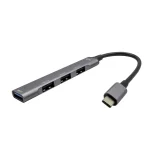 i-tec USB-C Metal HUB USB 3.0 Hub 4 Θυρών με σύνδεση USB-C Γκρι C31HUBMETALMINI4