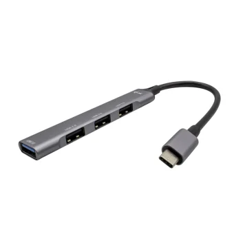 i-tec USB-C Metal HUB USB 3.0 Hub 4 Θυρών με σύνδεση USB-C Γκρι C31HUBMETALMINI4