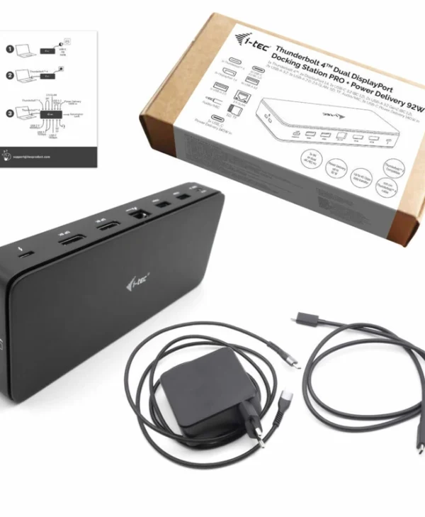 i-tec Thunderbolt 4 Docking Station με HDMI 4K PD Ethernet Μαύρο (TB4DUALDPDOCKPDPRO)
