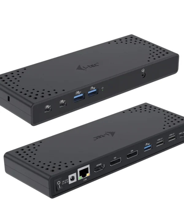 i-tec USB-C Docking Station με HDMI/DisplayPort 4K PD Ethernet και σύνδεση 3 Οθονών Μαύρο (C31TRIPLE4KDOCKPD)
