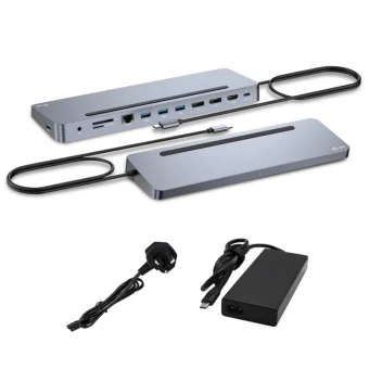 i-tec Usbc Metal USB-C / USB-A Docking Station με 4K PD Ethernet Γκρι C31FLAT2PDPRO100W