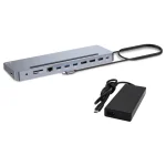 i-tec Usbc Metal USB-C / USB-A Docking Station με 4K PD Ethernet Γκρι C31FLAT2PDPRO100W - Image 3