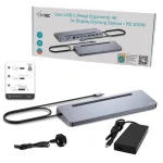 i-tec Usbc Metal USB-C / USB-A Docking Station με 4K PD Ethernet Γκρι C31FLAT2PDPRO100W - Image 4
