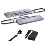 i-tec Usbc Metal USB-C / USB-A Docking Station με 4K PD Ethernet Γκρι C31FLAT2PDPRO100W - Image 5