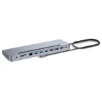 i-tec USB-C Docking Station με HDMI/DisplayPort 4K PD Ethernet και σύνδεση 3 Οθονών Γκρι (C31FLAT2PDPRO) - Image 2