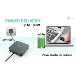 i-tec USB-C Docking Station με HDMI/DisplayPort 4K PD Ethernet και συνδεση 3 Οθονών Μαύρο (C31TRIPLE4KDOCKPDPRO) - Image 3