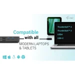i-tec USB-C Docking Station με HDMI/DisplayPort 4K PD Ethernet και συνδεση 3 Οθονών Μαύρο (C31TRIPLE4KDOCKPDPRO) - Image 4
