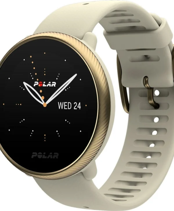 Polar Ignite 2 Stainless Steel 43mm Αδιάβροχο Smartwatch με Παλμογράφο (Champagne) 90085185