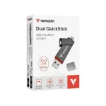 Verbatim 512GB USB 2.0 Stick με σύνδεση USB-A & USB-C Ασημί 32042 - Image 2