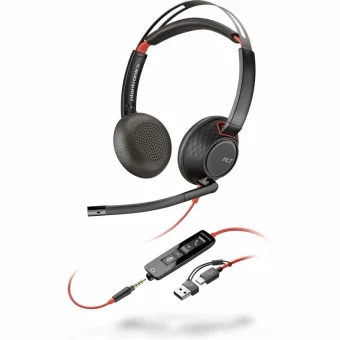 Poly Blackwire 5220 On Ear Multimedia Ακουστικά με μικρόφωνο και σύνδεση USB-C 93S88AA