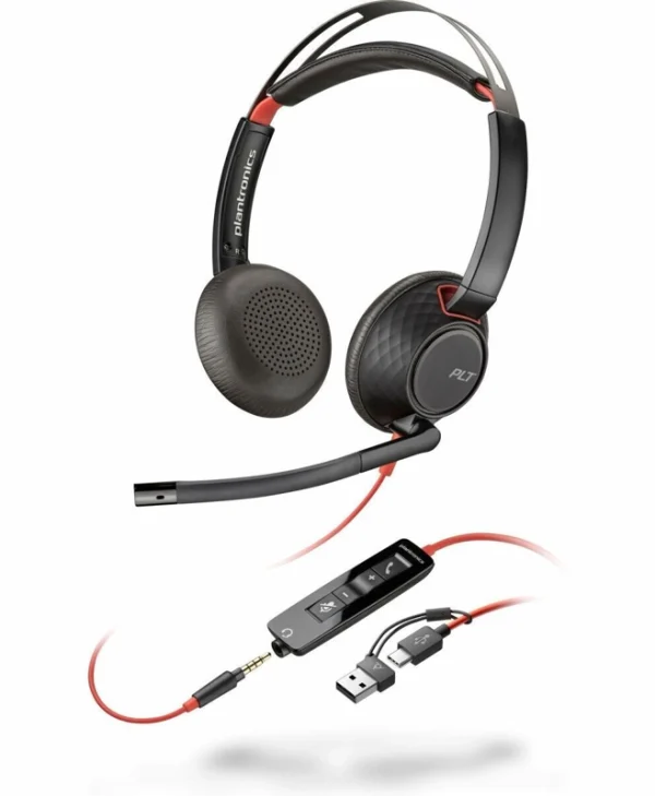 Poly Blackwire 5220 On Ear Multimedia Ακουστικά με μικρόφωνο και σύνδεση USB-C 93S88AA
