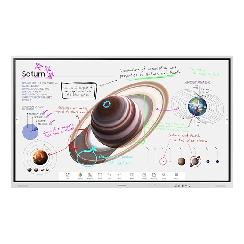 1 Samsung Flip Pro WM75B Public Display VA 4K UHD 75" με Οθόνη Αφής LH75WMBWLGCXEN - Image 1