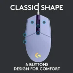 Logitech G203 LightSync RGB Gaming Ποντίκι 8000 DPI Μωβ 910-005853 - Image 8