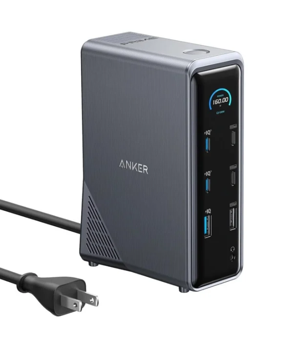Anker USB-C Docking Station με HDMI 4K PD Ethernet και σύνδεση 2 Οθονών Μαύρο (A83B63A1)