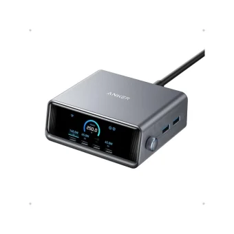 Anker Βάση Φόρτισης GaN με 2 Θύρες USB-A και 4 Θύρες USB-C 250W σε Γκρι χρώμα (Prime) A2345341