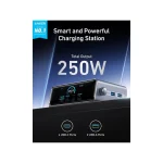 Anker Βάση Φόρτισης GaN με 2 Θύρες USB-A και 4 Θύρες USB-C 250W σε Γκρι χρώμα (Prime) A2345341 - Image 3