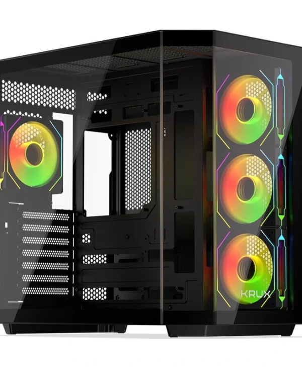 Krux Empero Gaming Midi Tower Κουτί Υπολογιστή με Πλαϊνό Παράθυρο και ARGB Φωτισμό Μαύρο KRXD010