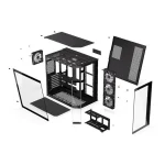 Krux Empero Gaming Midi Tower Κουτί Υπολογιστή με Πλαϊνό Παράθυρο και ARGB Φωτισμό Μαύρο KRXD010 - Image 7