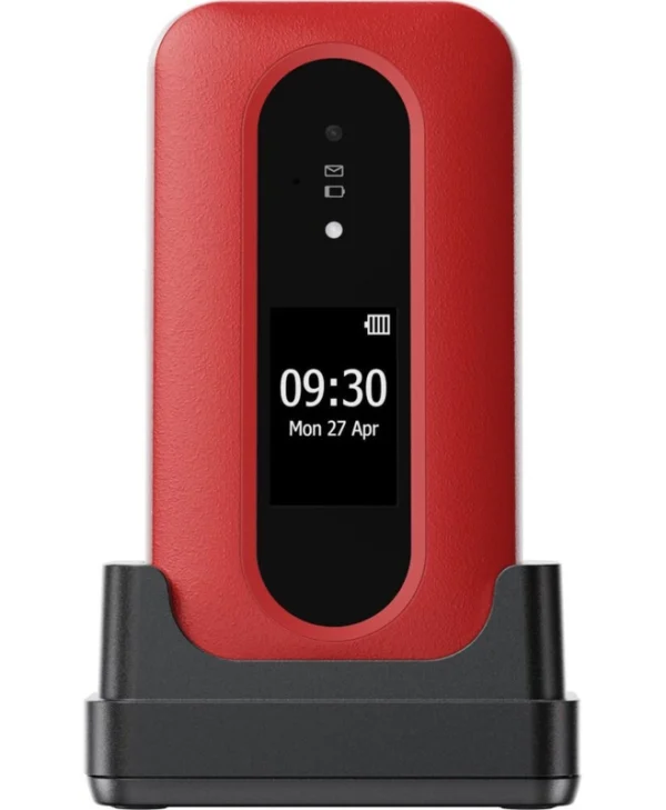 Doro Leva L30 Single SIM Κινητό με Κουμπιά Red White 380591