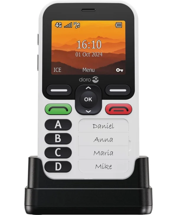 Doro Leva X10 Single SIM Κινητό με Μεγάλα Κουμπιά Λευκό 380575