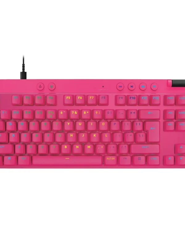 Logitech Pro X TKL Rapid Gaming Πληκτρολόγιο Tenkeyless με GX Red διακόπτες και RGB φωτισμό (Αγγλικό US) Magenta 920-013253