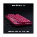 Logitech Pro X TKL Rapid Gaming Πληκτρολόγιο Tenkeyless με GX Red διακόπτες και RGB φωτισμό (Αγγλικό US) Magenta 920-013253 - Image 2