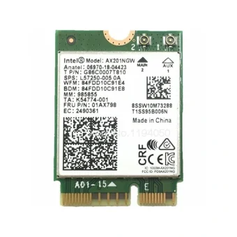 Intel AX201 (Gig+), 2230, 2x2 AX+BT, No vPro M.2 Ασύρματη Κάρτα Δικτύου Wi‑Fi 6 (2400Mbps) Μini PCI-e AX201.NGWG.NVW