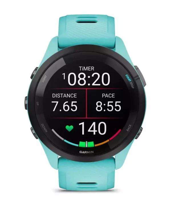 Garmin Forerunner 265 46mm Αδιάβροχο Smartwatch με Παλμογράφο (Aqua/Black) 010-02810-12