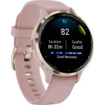 Garmin Venu 3S Stainless Steel 41mm Αδιάβροχο Smartwatch με Παλμογράφο (Soft Gold Stainless Steel Bezel with Dust Rose Case and Silicone Band) 010-02785-03 - Image 3