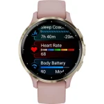 Garmin Venu 3S Stainless Steel 41mm Αδιάβροχο Smartwatch με Παλμογράφο (Soft Gold Stainless Steel Bezel with Dust Rose Case and Silicone Band) 010-02785-03 - Image 5
