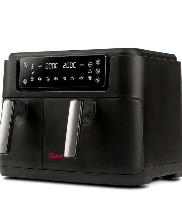 Girmi Air Fryer με Διπλό Αποσπώμενο Κάδο 9lt Μαύρο FG26