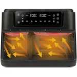 Girmi Air Fryer με Διπλό Αποσπώμενο Κάδο 9lt Μαύρο FG26 - Image 2