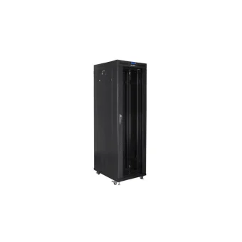 Lanberg Επιδαπέδια Καμπίνα Rack 42U 80x80cm Μαύρο FF01-8842-12BL