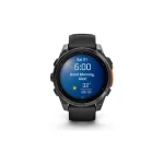 Garmin Fenix 8 Stainless Steel 47mm Αδιάβροχο Smartwatch με Παλμογράφο (Slate Grey With Black Silicone Band) 010-02904-00