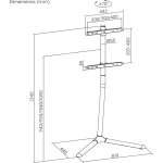 Επιδαπέδια Βάση Τηλεόρασης Maclean 32-70" Μέγ Vesa 400x400 Μέγ 40kg Mc-494 MC-494 - Image 9