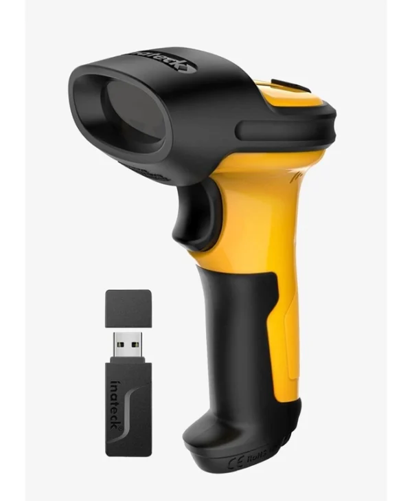 Inateck Scanner Χειρός Ασύρματο με Δυνατότητα Ανάγνωσης 1D Barcodes P6_YELLOW