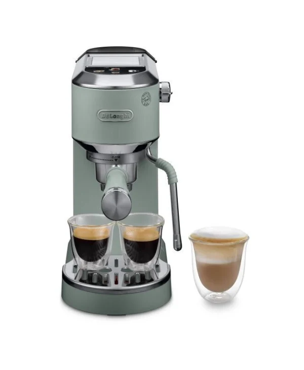 De'Longhi Dedica Duo Μηχανή Espresso 1450W Πίεσης 15bar Πράσινη 0132106345