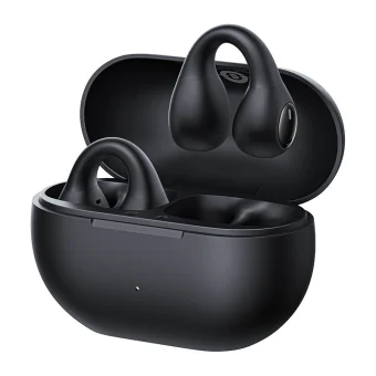Baseus Bass 15 Clip Open Ear Bluetooth Handsfree Ακουστικά με Θήκη Φόρτισης Μαύρα A00079500113-00