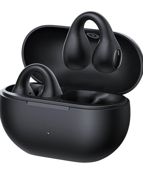 Baseus Bass 15 Clip Open Ear Bluetooth Handsfree Ακουστικά με Θήκη Φόρτισης Μαύρα A00079500113-00
