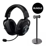 Logitech G Pro X & Premium Headset Stand Over Ear Gaming Headset με σύνδεση USB / 3.5mm 991-000358