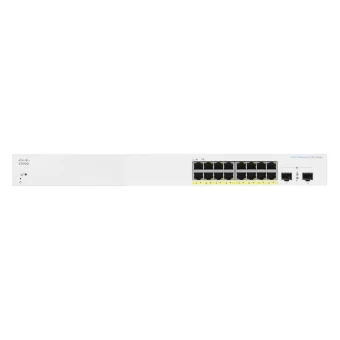 Cisco CBS220-16P-2G-EU Managed L2 PoE+ Switch με 16 Θύρες Gigabit (1Gbps) Ethernet και 2 SFP Θύρες