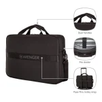 Wenger Xe Τσάντα Ώμου / Χειρός για Laptop 16" σε Μαύρο χρώμα 653299 - Image 7